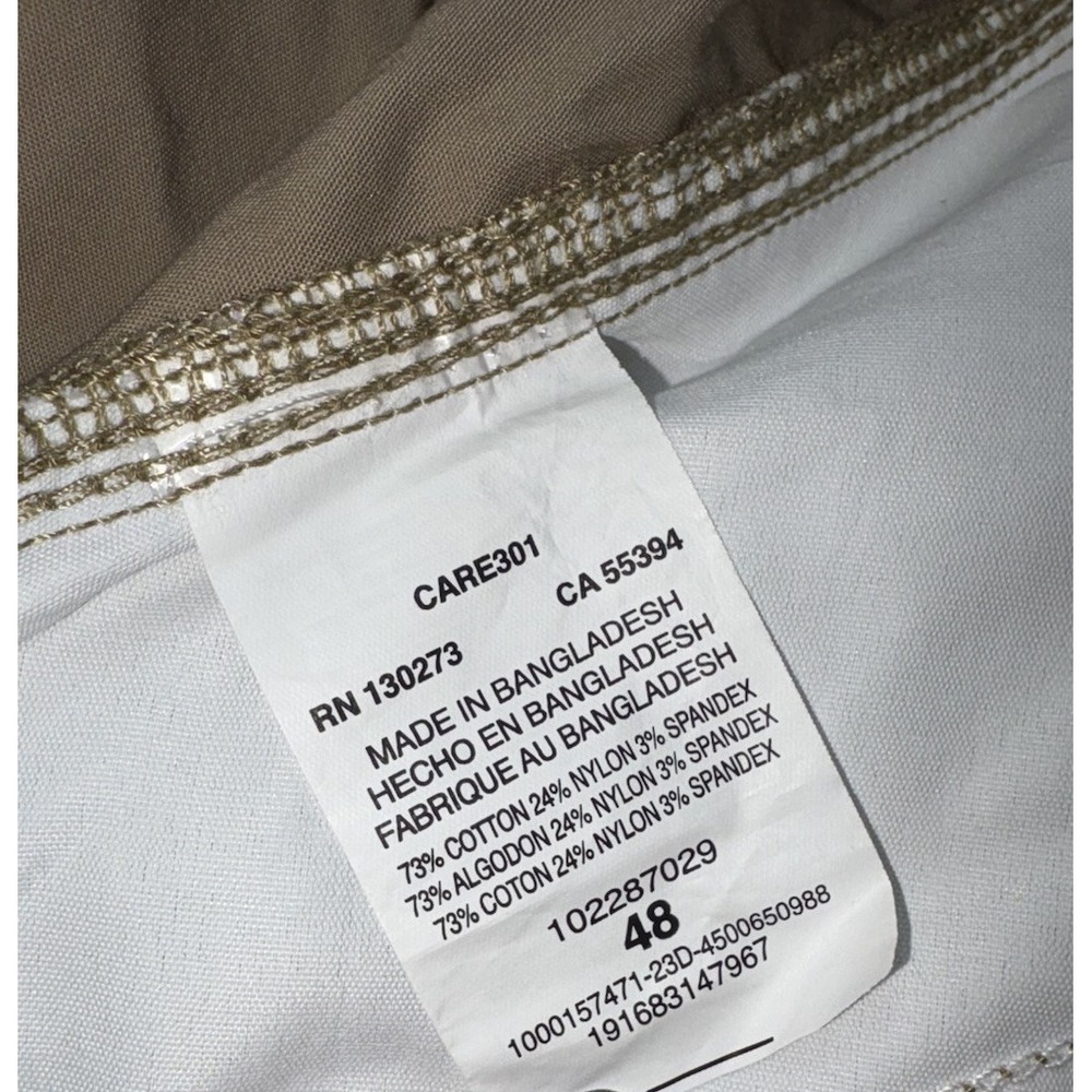 Lee Extreme Motion Cargo Shorts Mens 48x11 Khaki‎ Performance Stretch NEW - Picture 7 of 12